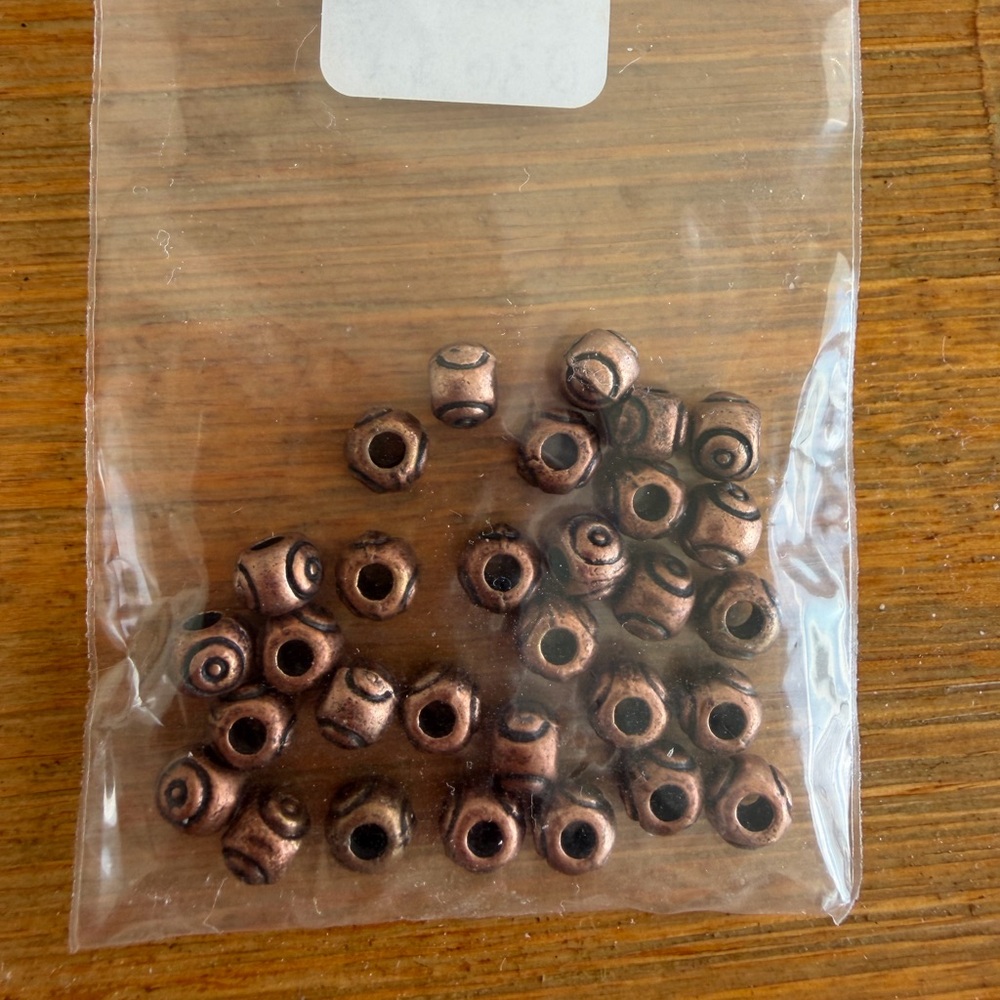 30 Antique Copper Tone Metal Spacer Beads, Findings for Jewelry Craft Making - Picture 6 of 6